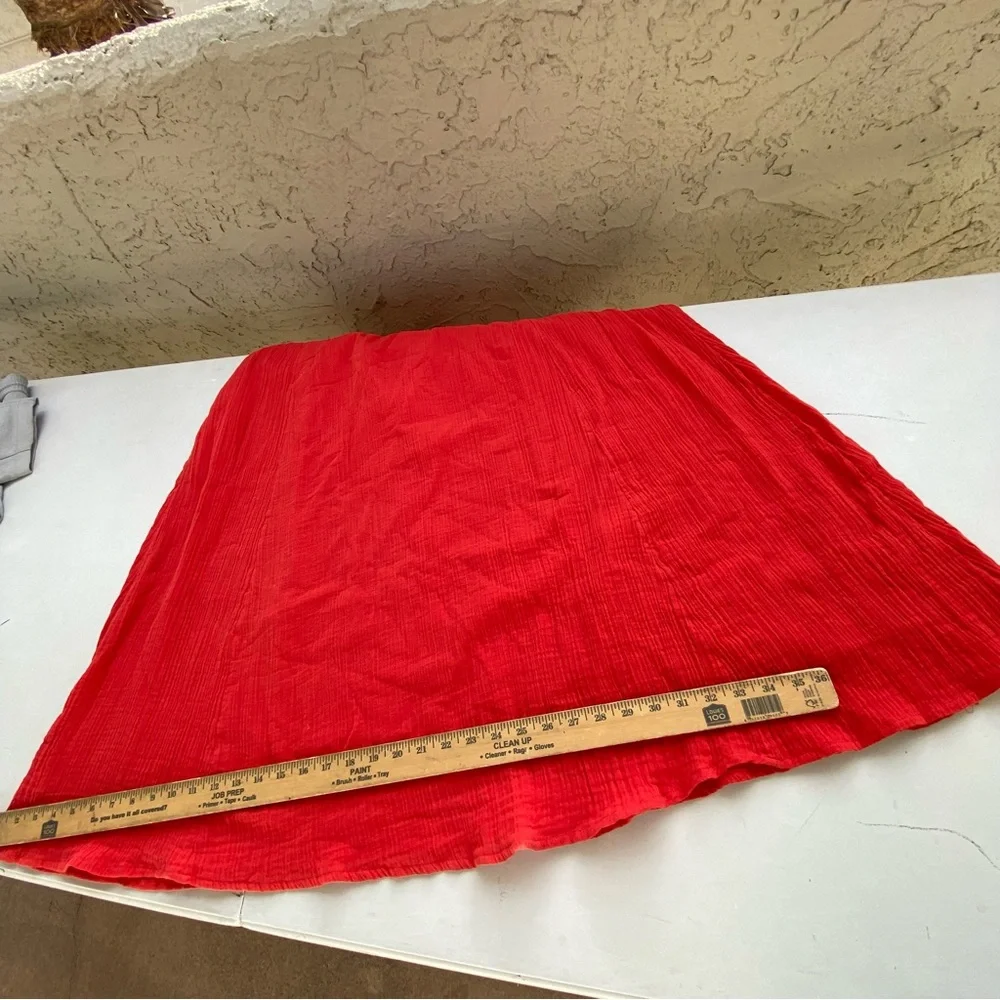 Red Gauze Maxi Dress Boho Cottagecore Sundress Small NWT Summer Abercrombie